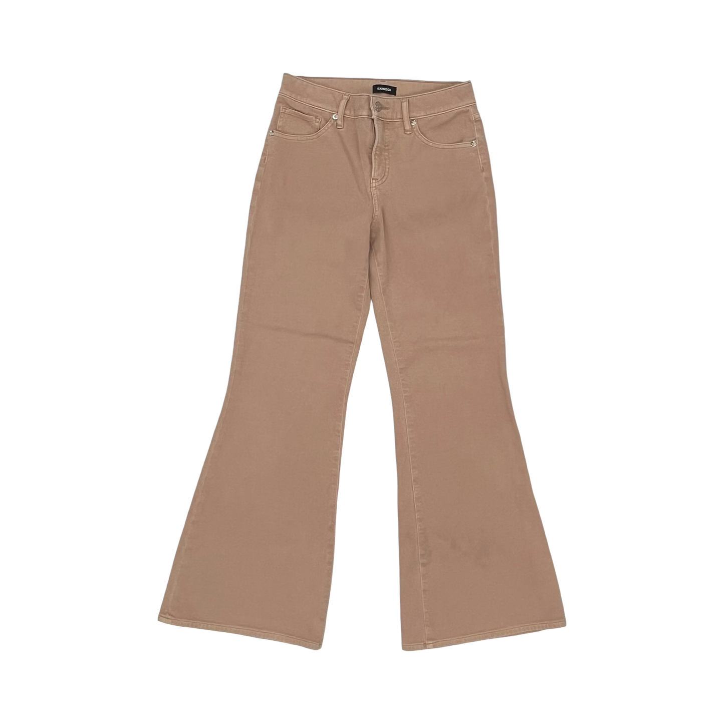 Jeans Flared By Express In Tan Denim, Size:6P