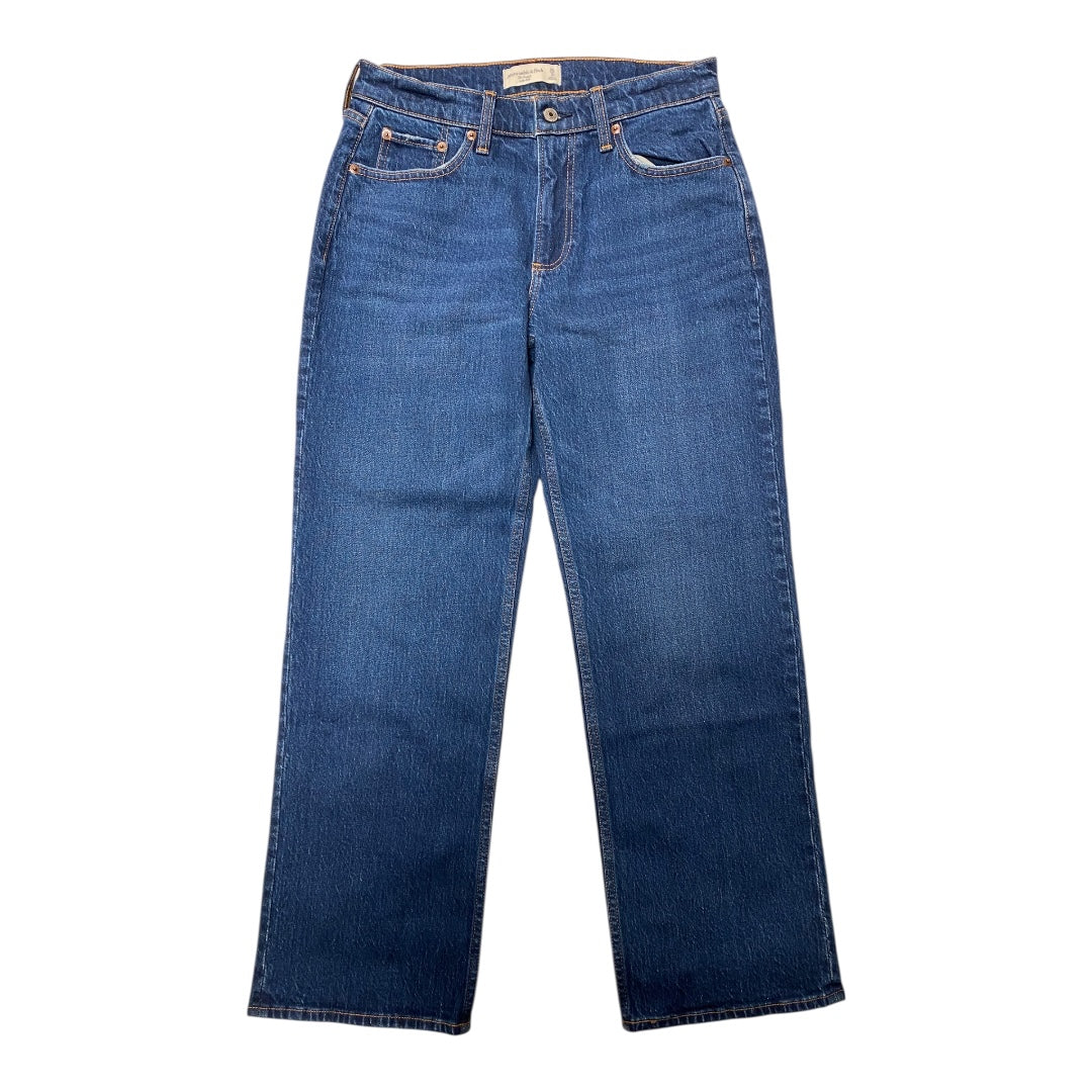 Jeans Wide Leg By Abercrombie And Fitch In Blue Denim, Size:2