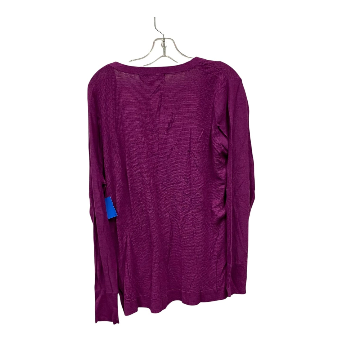 Sweater Cardigan By Ava & Viv In Purple, Size:1X