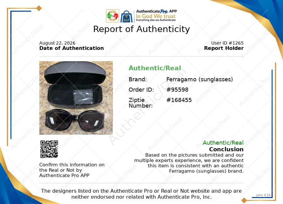 Sunglasses Luxury Designer By Ferragamo, Size: