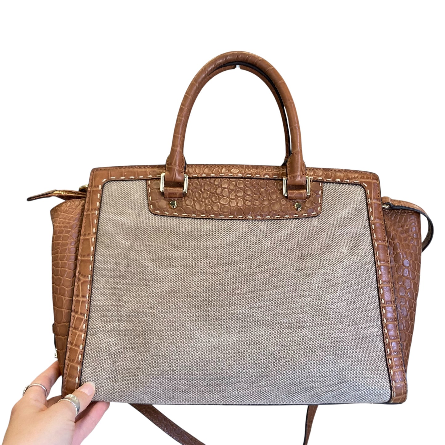 Handbag Designer By Michael Kors In Tan, Size:Large