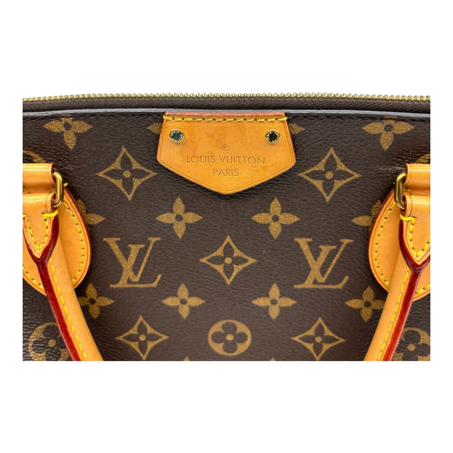 Handbag Luxury Designer By Louis Vuitton In Brown, Size:Large