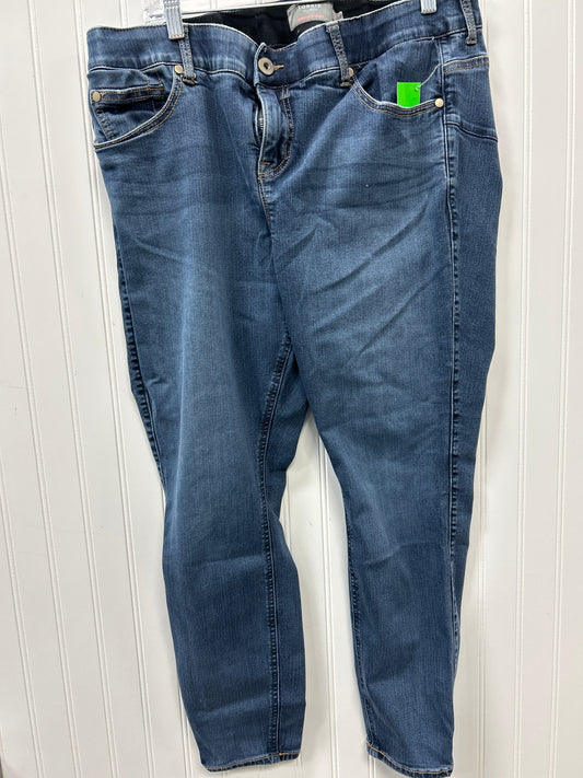 Jeans Skinny By Torrid In Blue Denim, Size:18