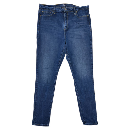 Jeans Skinny By Gap In Blue Denim, Size:18