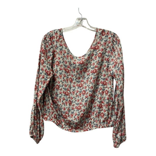 Top Ls By Loft In Grey & Red, Size:S