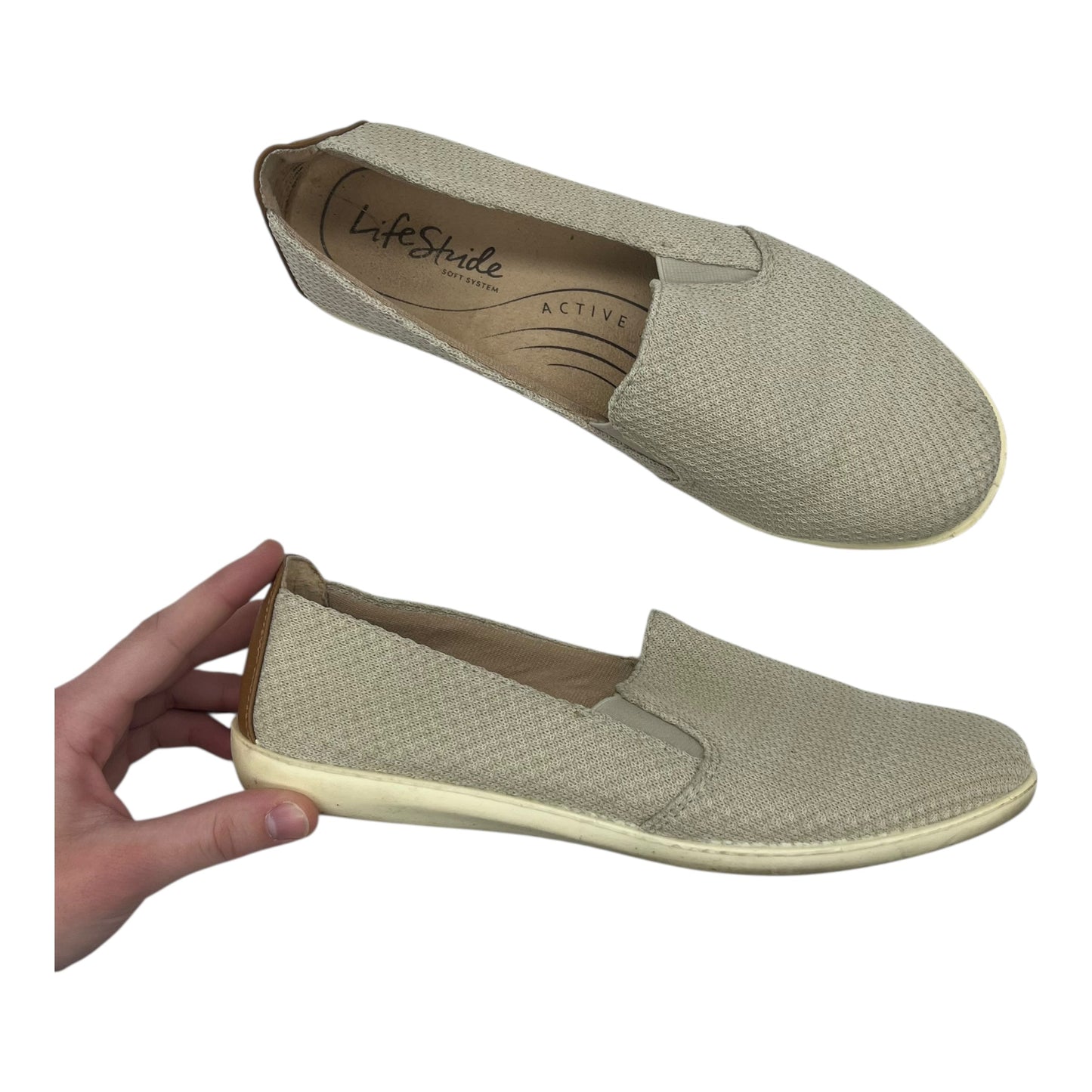 Shoes Flats By Life Stride In Tan, Size:7.5