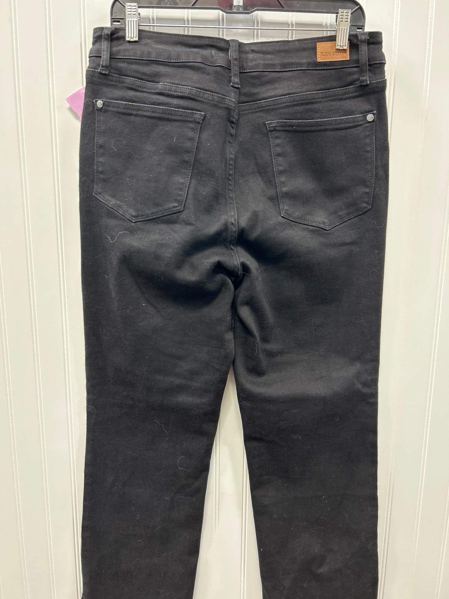 Jeans Flared By Judy Blue In Black Denim, Size:14