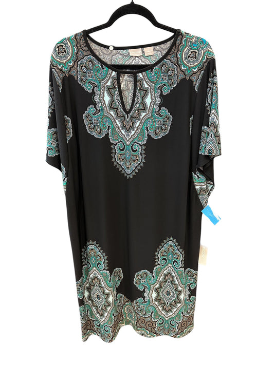 Dress Casual Short By Chicos In Black & Green, Size:Xl