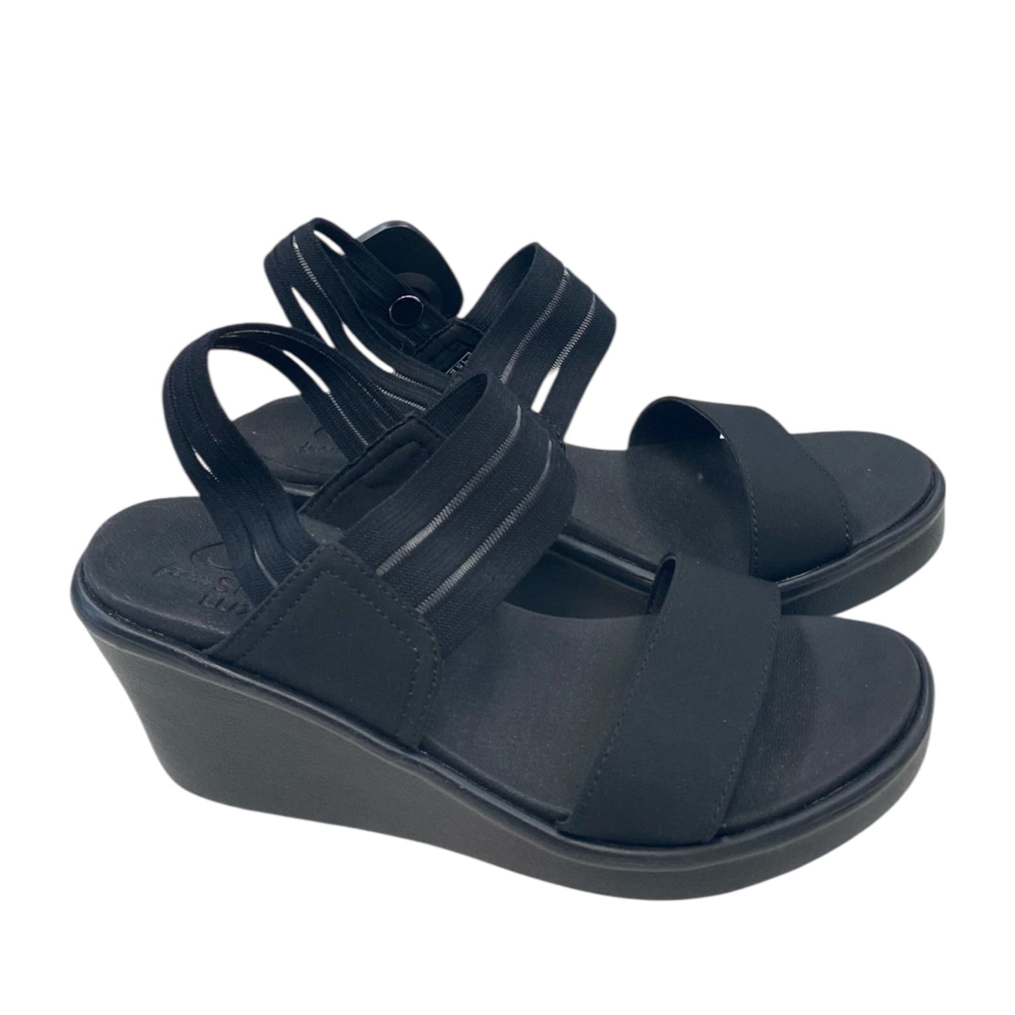 Sandals Heels Block By Skechers In Black, Size:7