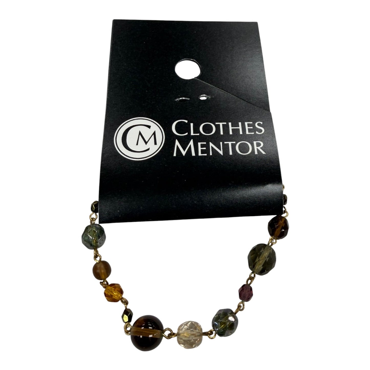 Bracelet Beaded  In Brown & Gold