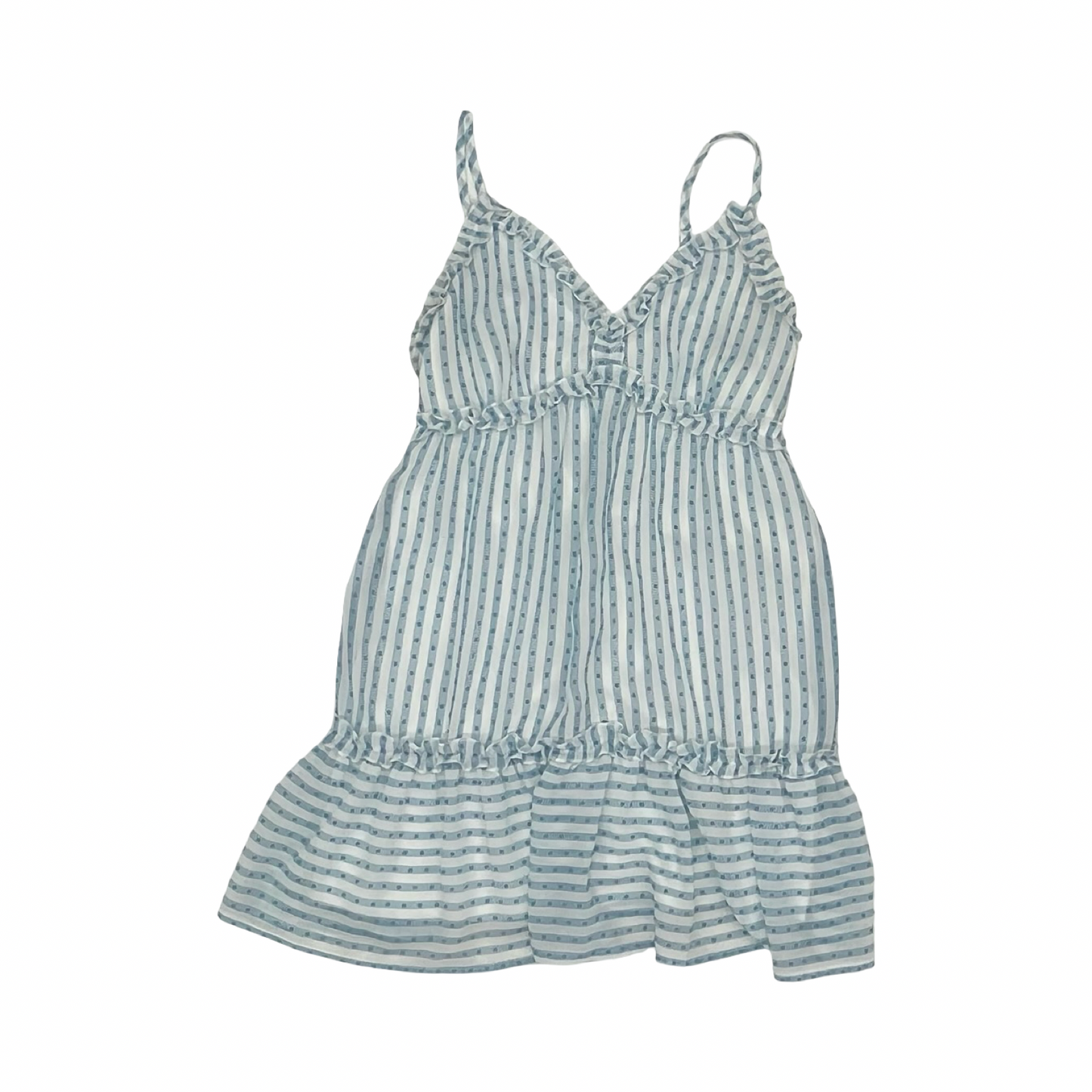 Dress Casual Short By Clothes Mentor In Blue & White, Size:M