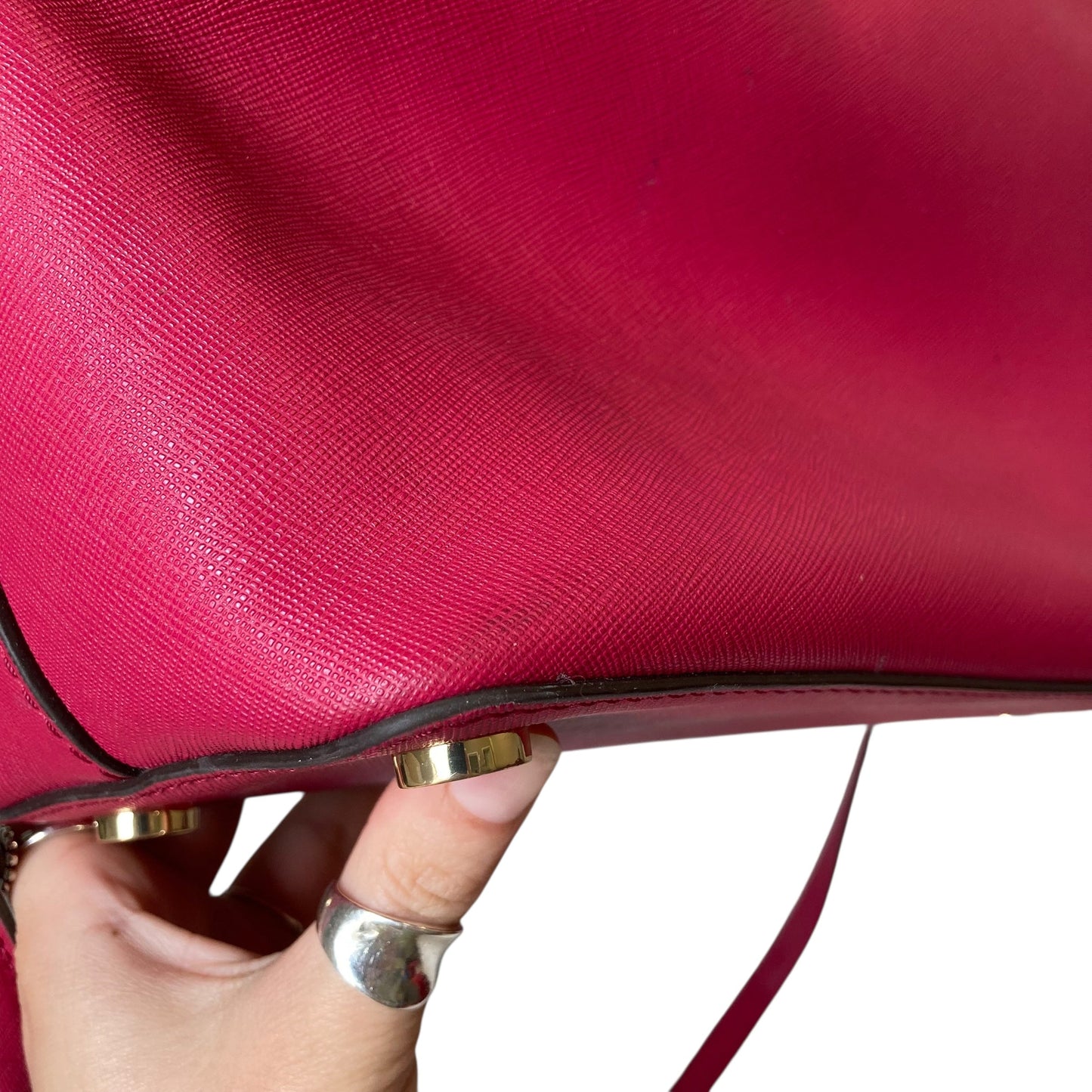 Handbag Designer By Michael Kors In Dark Magenta, Size:Medium