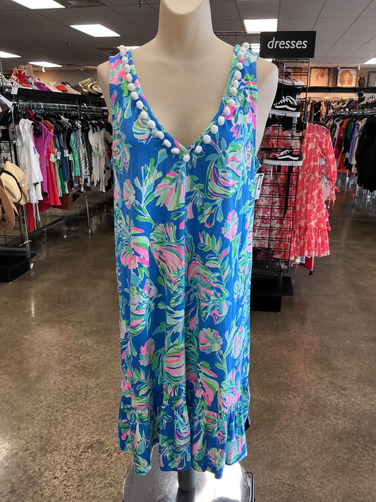 Dress Designer By Lilly Pulitzer In Blue, Size:L
