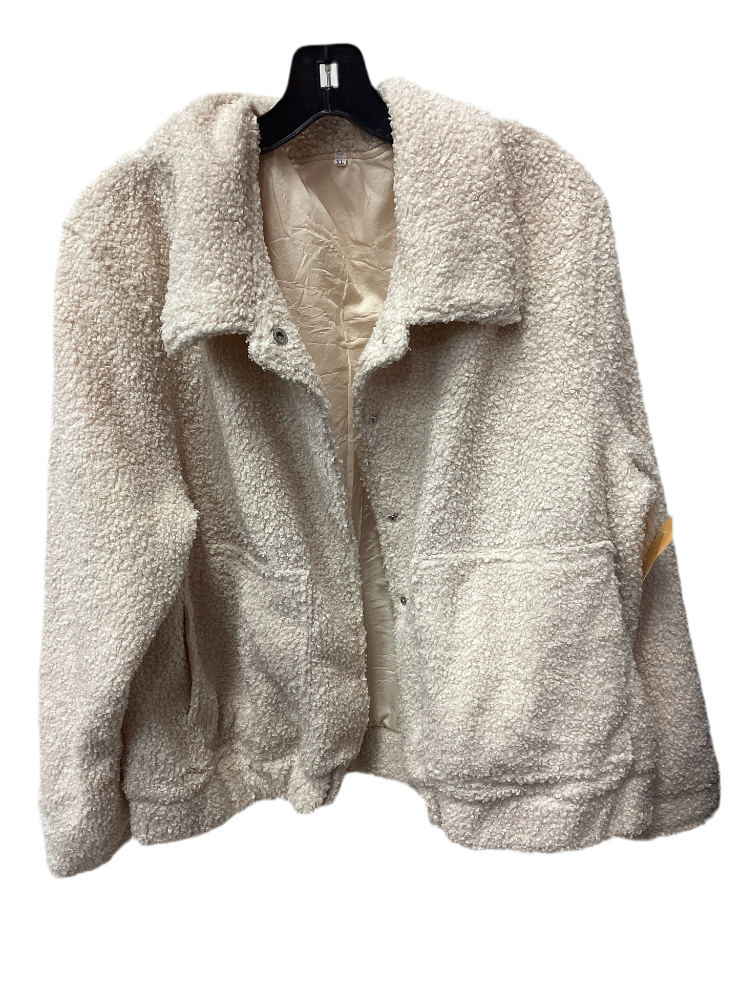 Jacket Faux Fur & Sherpa By Cmc In Cream, Size:Xl