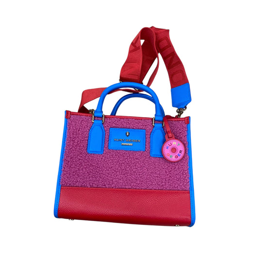Handbag Designer By Kurt Geiger London In Blue & Red, Size:Small