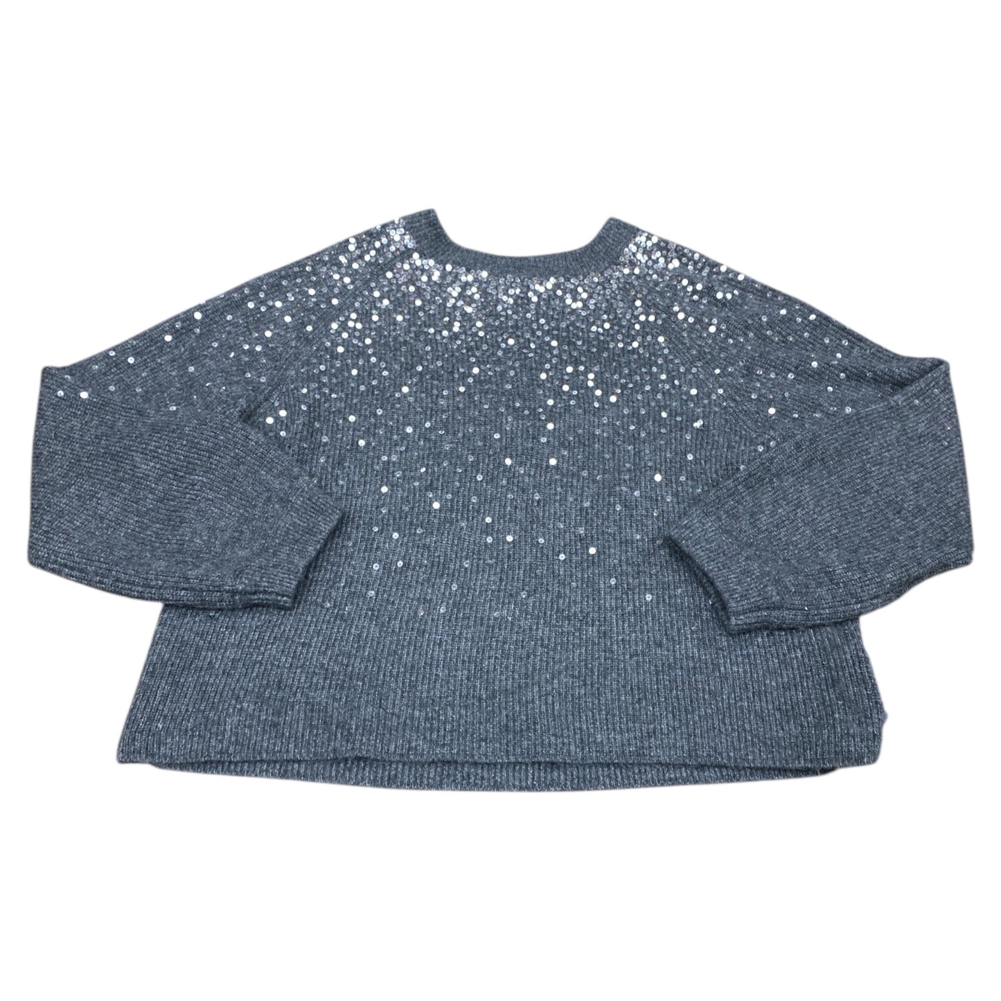 Sweater By Vince Camuto In Grey & Silver, Size:L