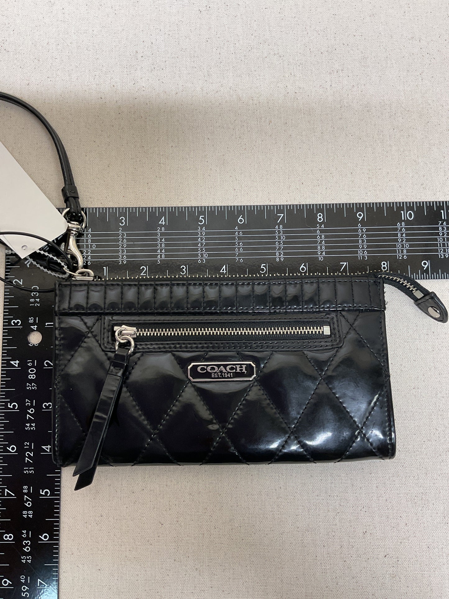 Wristlet Designer By Coach In Black, Size:Small -as is