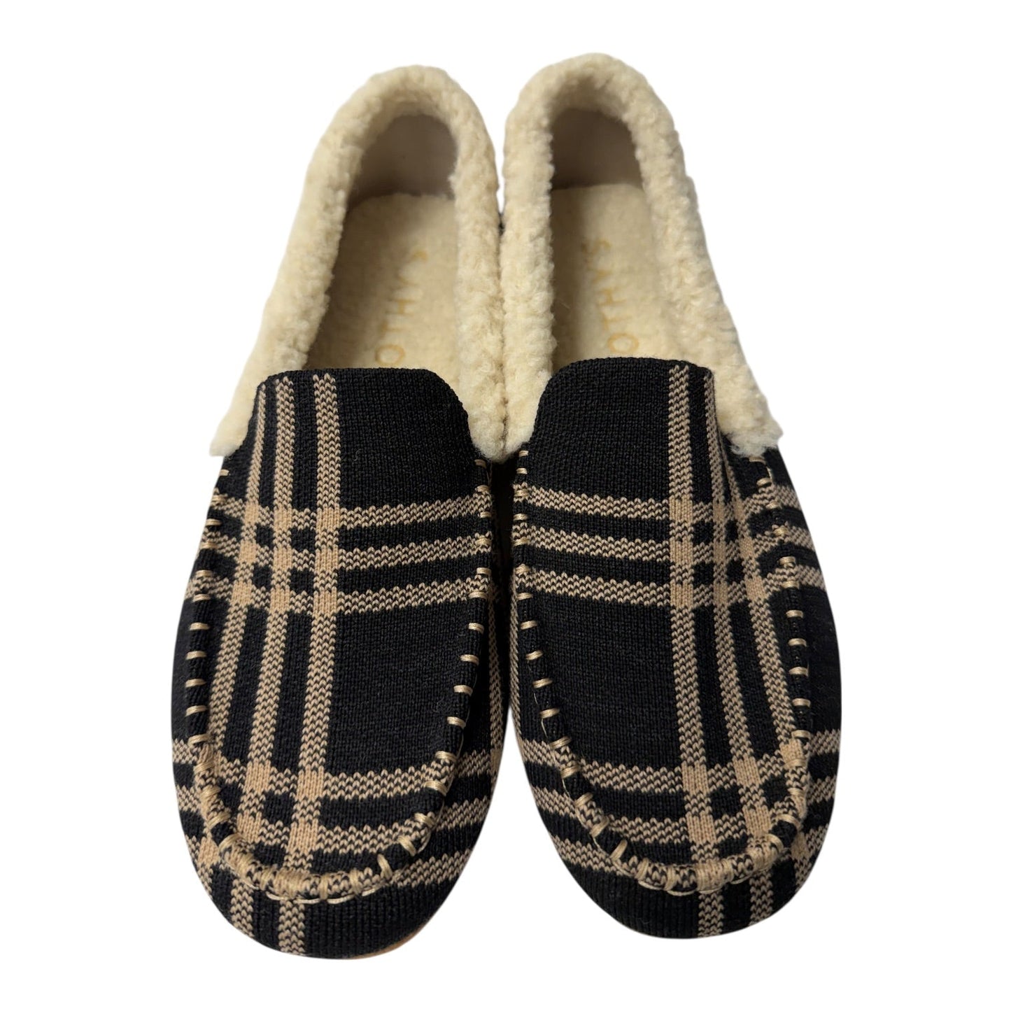 Shoes Flats By Rothys In Black & Tan, Size:9