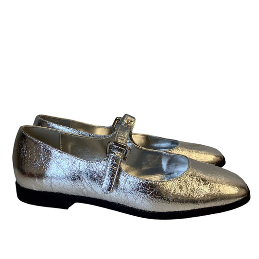 Shoes Flats By Steve Madden In Silver, Size:8.5