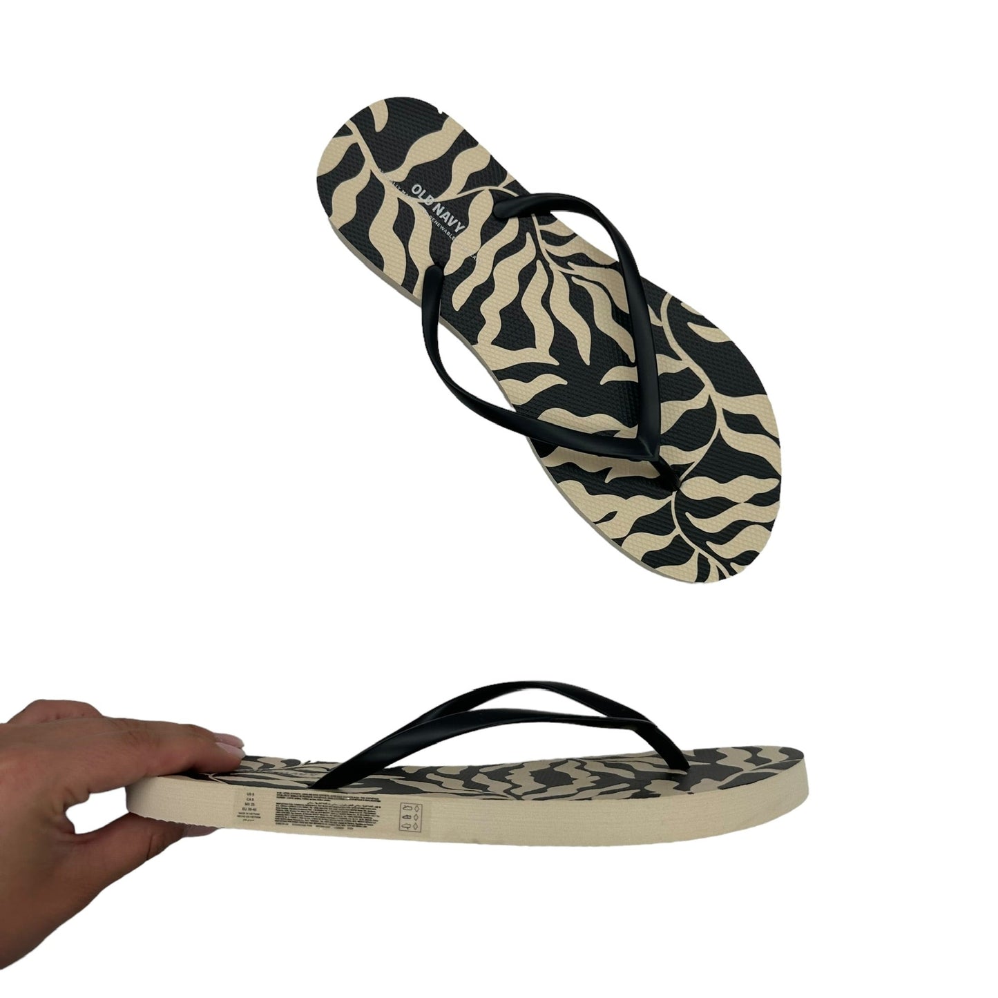 ANIMAL PRINT OLD NAVY SANDALS FLIP FLOPS, Size 8