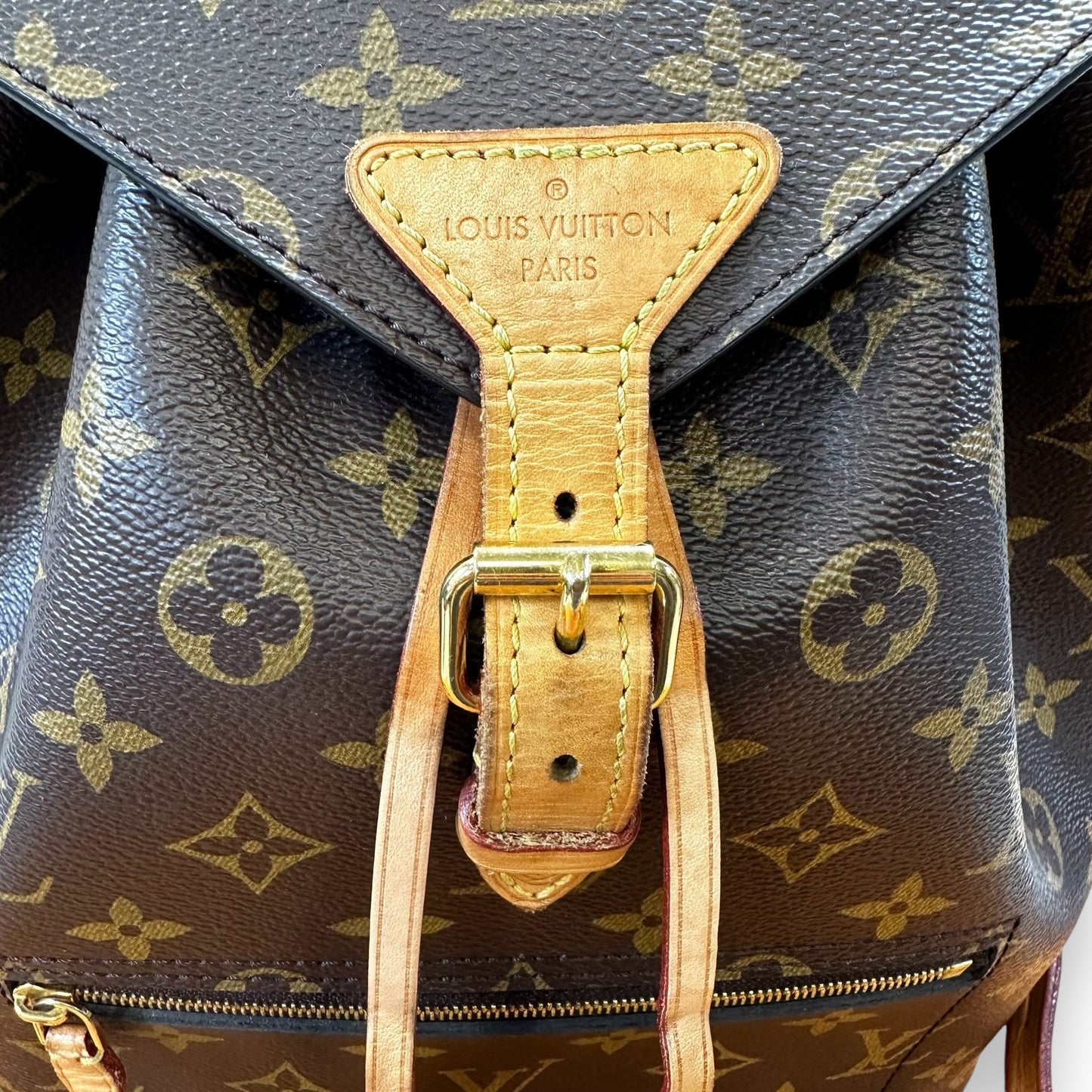 Monogram Montsouris NM Backpack Designer By Louis Vuitton, Size: Small