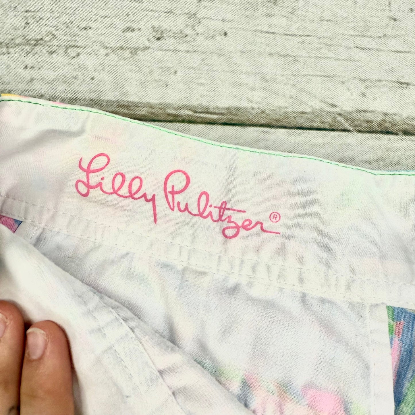 Shorts Designer By Lilly Pulitzer In Green & Pink, Size: 4