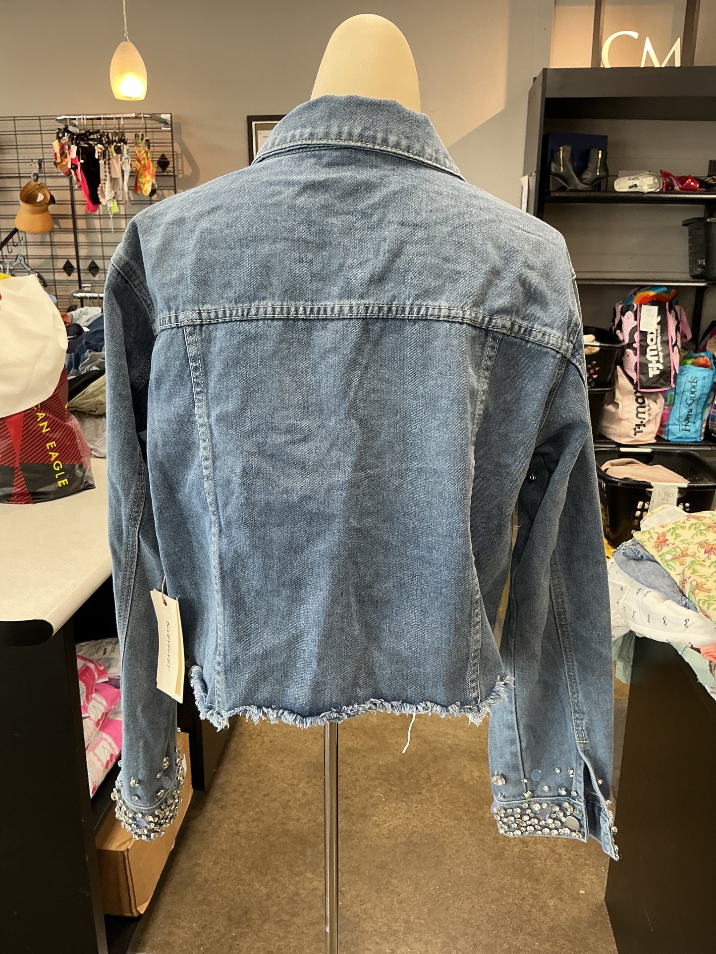 Jacket Denim By Clothes Mentor In Blue Denim, Size:M