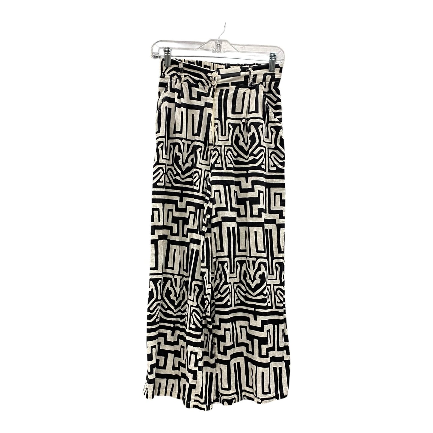 Pants Lounge By Rachel Zoe In Black & Cream, Size:4