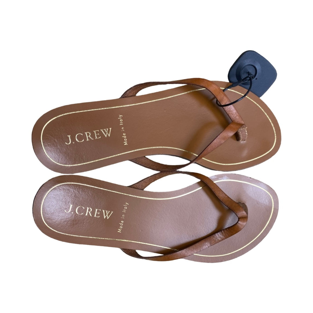 Sandals Flats By J. Crew In Brown, Size:7