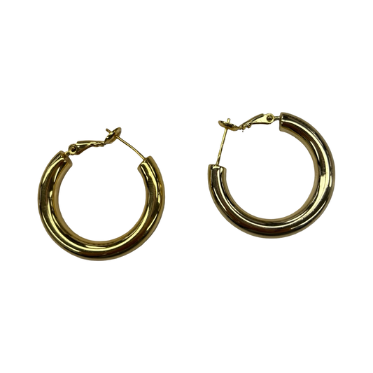 Earrings Hoop By Clothes Mentor In Gold
