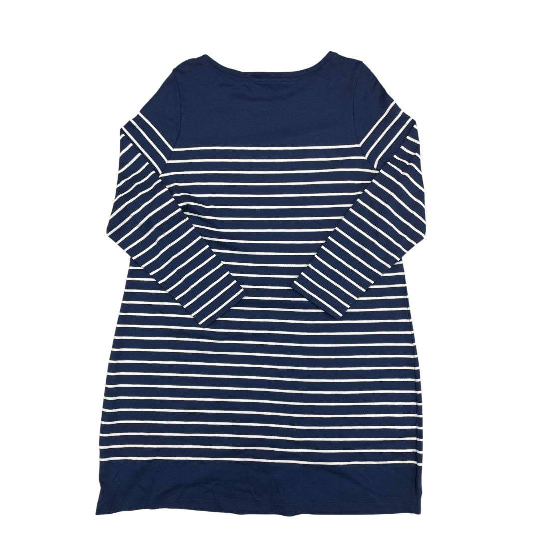 Dress Casual Midi By Vineyard Vines In Blue & White, Size:2X