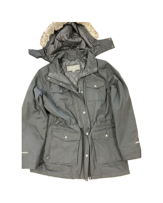 Coat Parka By Eddie Bauer In Black, Size:Xl