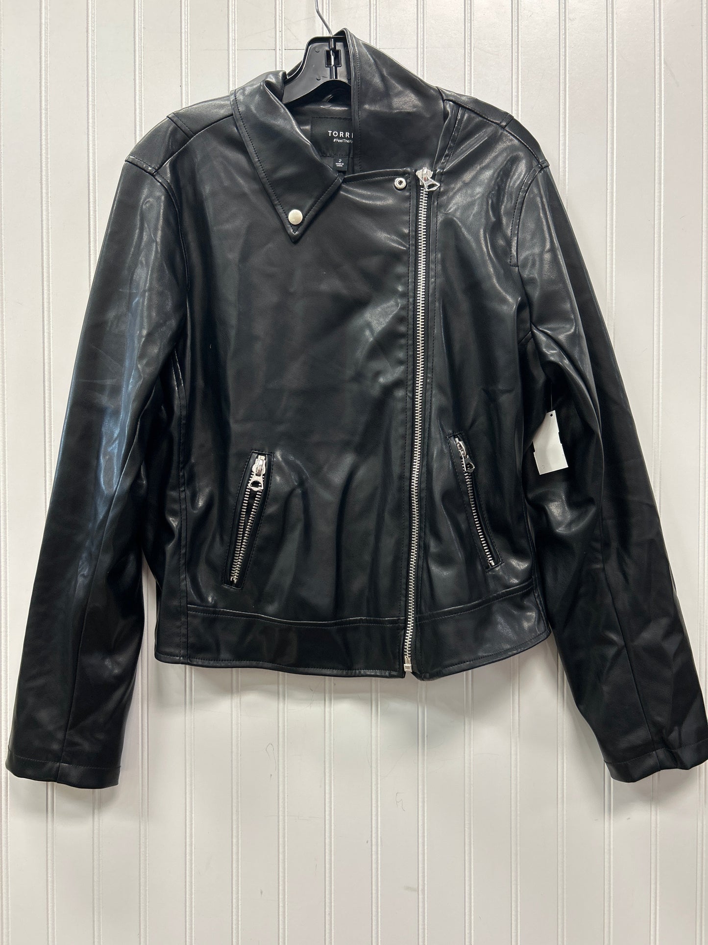 Jacket Moto By Torrid In Black, Size:2X