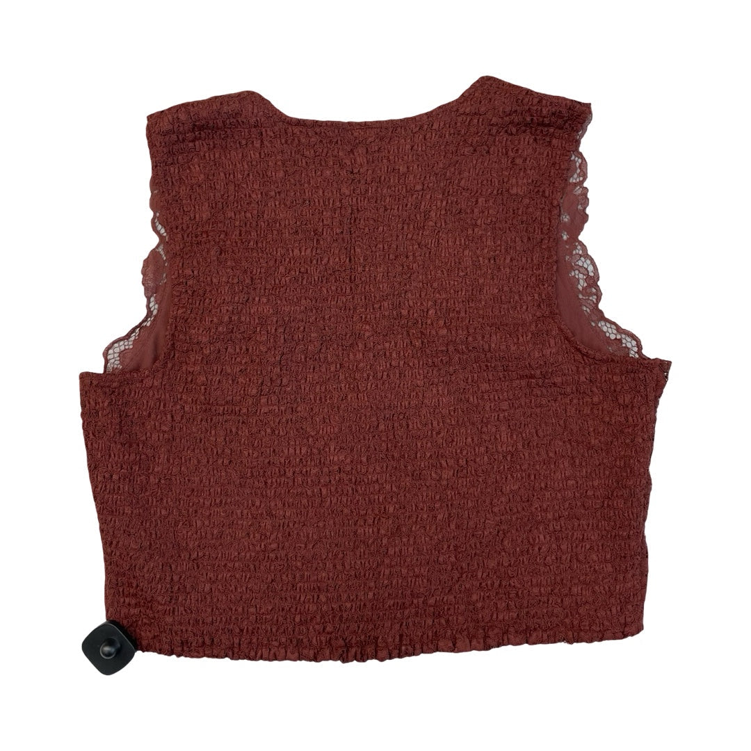 Top Sleeveless By Express In Brown, Size:Xl