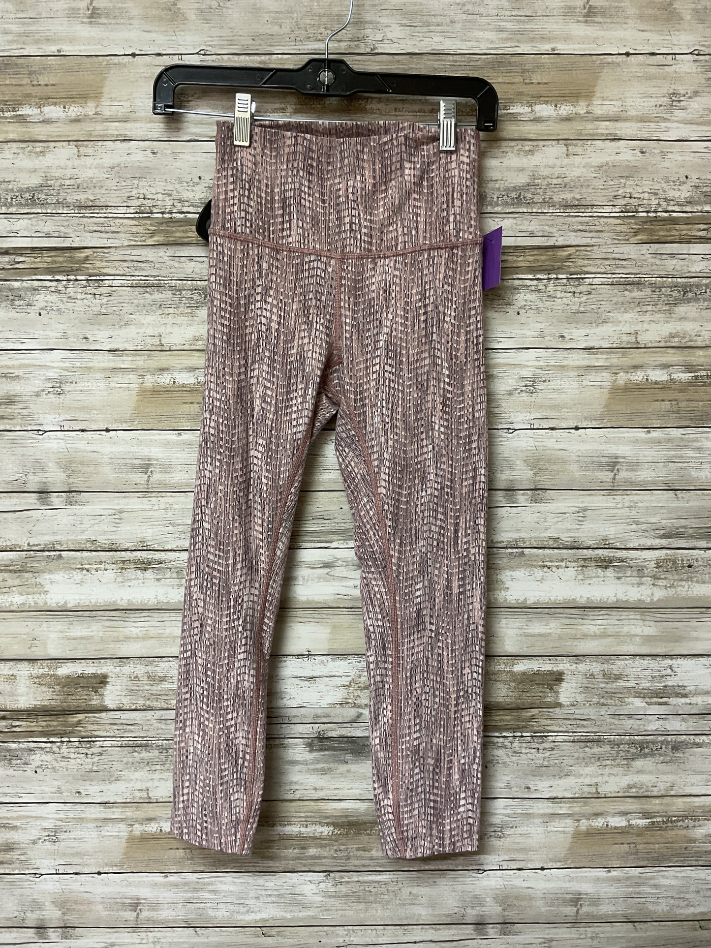 Athletic Capris By Lululemon In Pink & Tan, Size:4