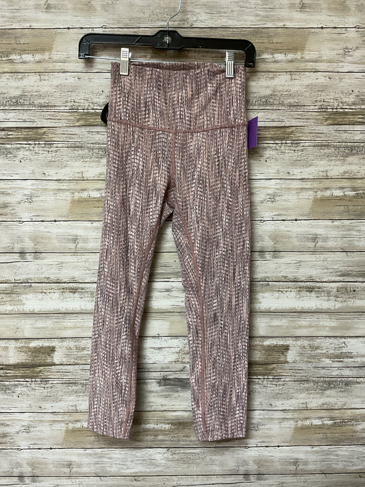 Athletic Capris By Lululemon In Pink & Tan, Size:4