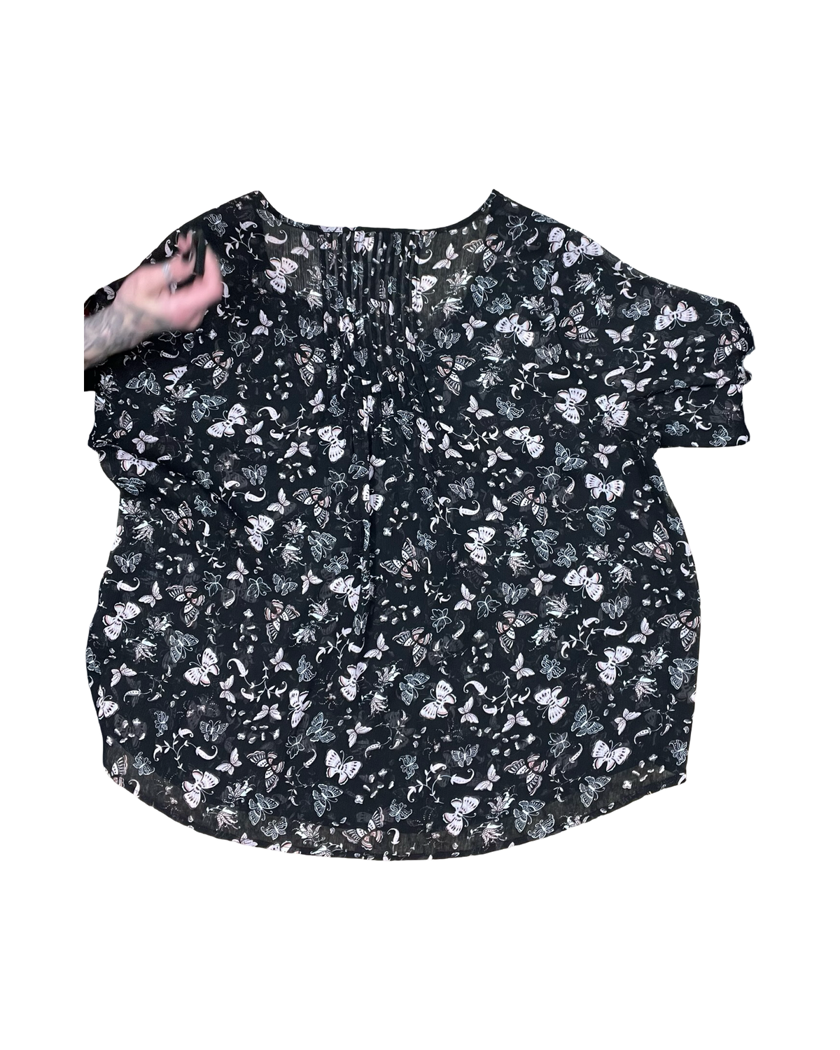 Top Ls By Torrid In Black & Pink, Size:3X
