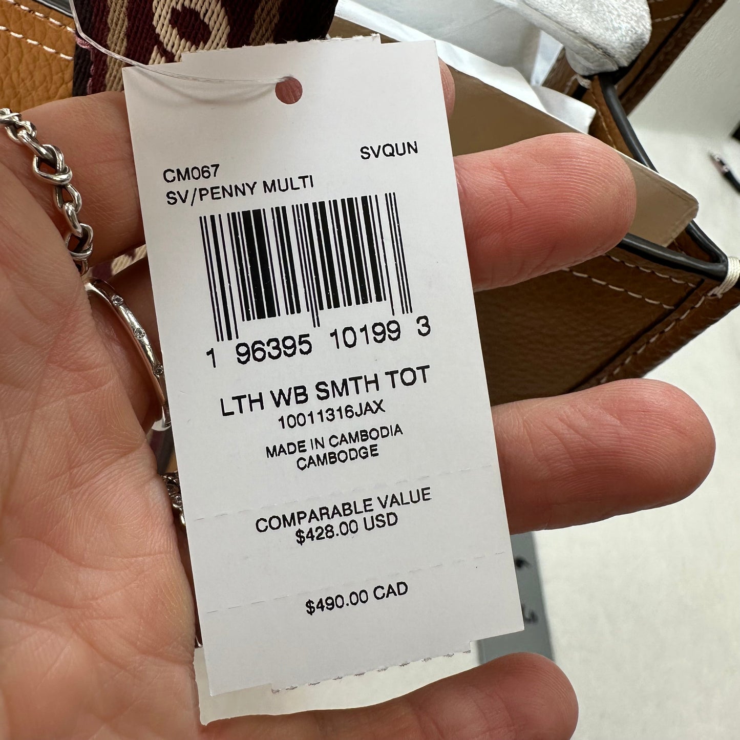 Tote Designer By Coach, Size: Large