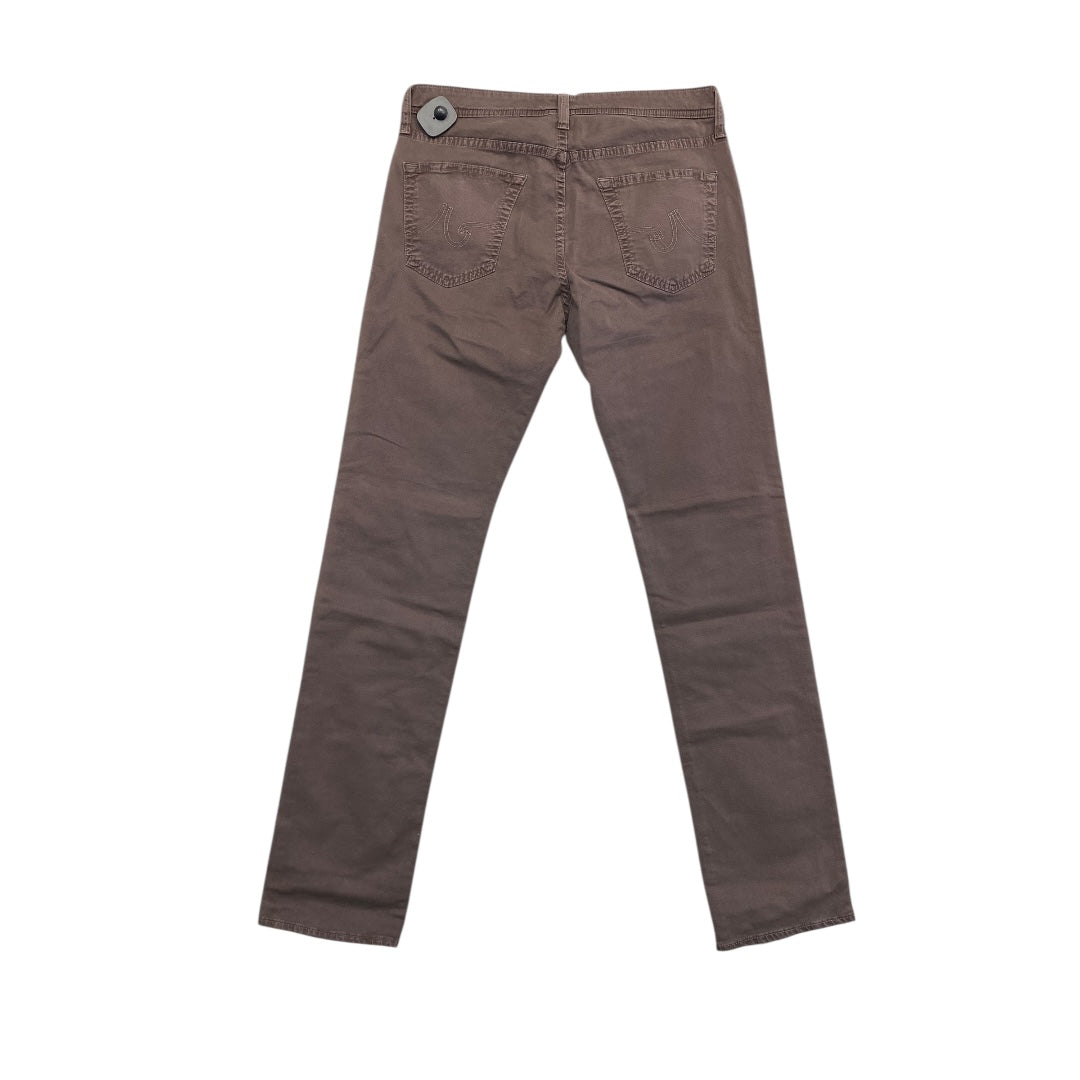 Jeans Straight By Ag Jeans In Brown, Size:14