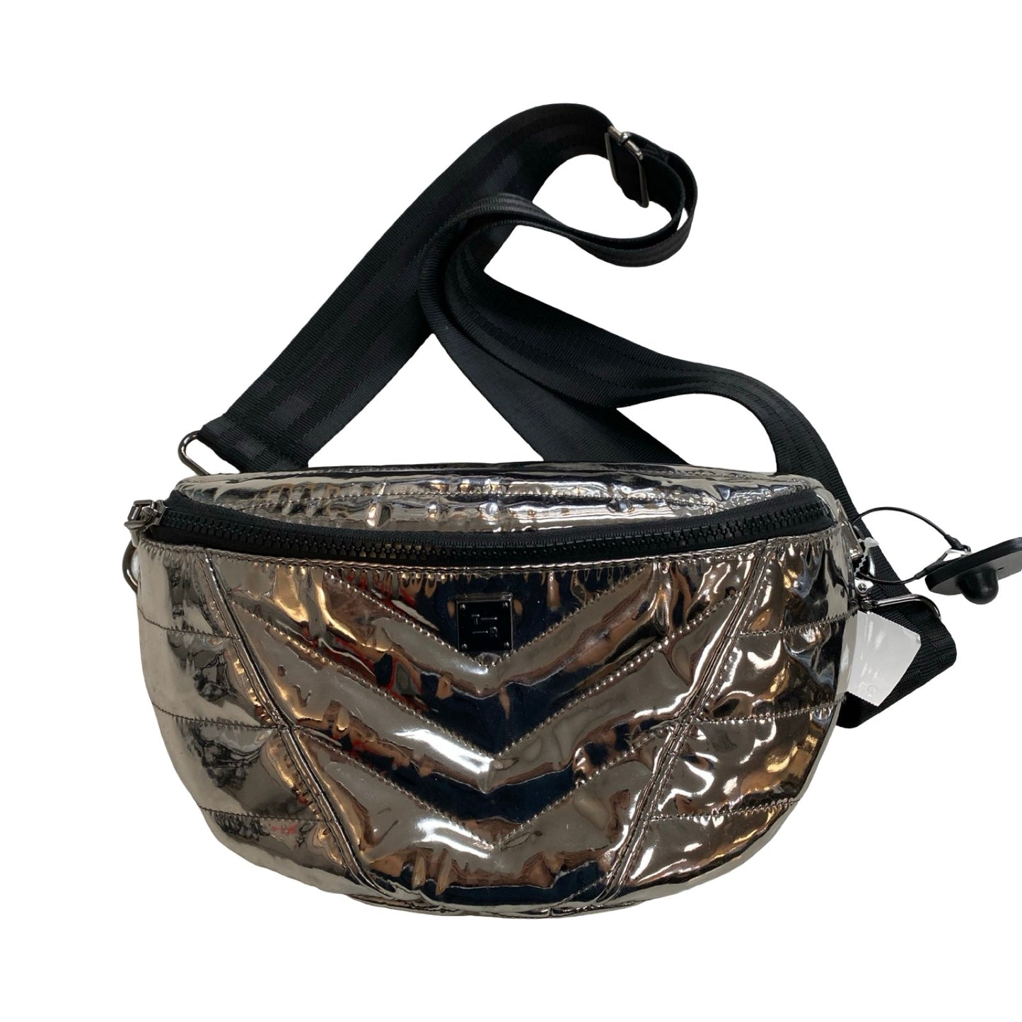 Belt Bag By Think Royln In Black & Silver, Size:Medium