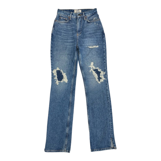 Jeans Straight By Free People In Blue Denim, Size:0