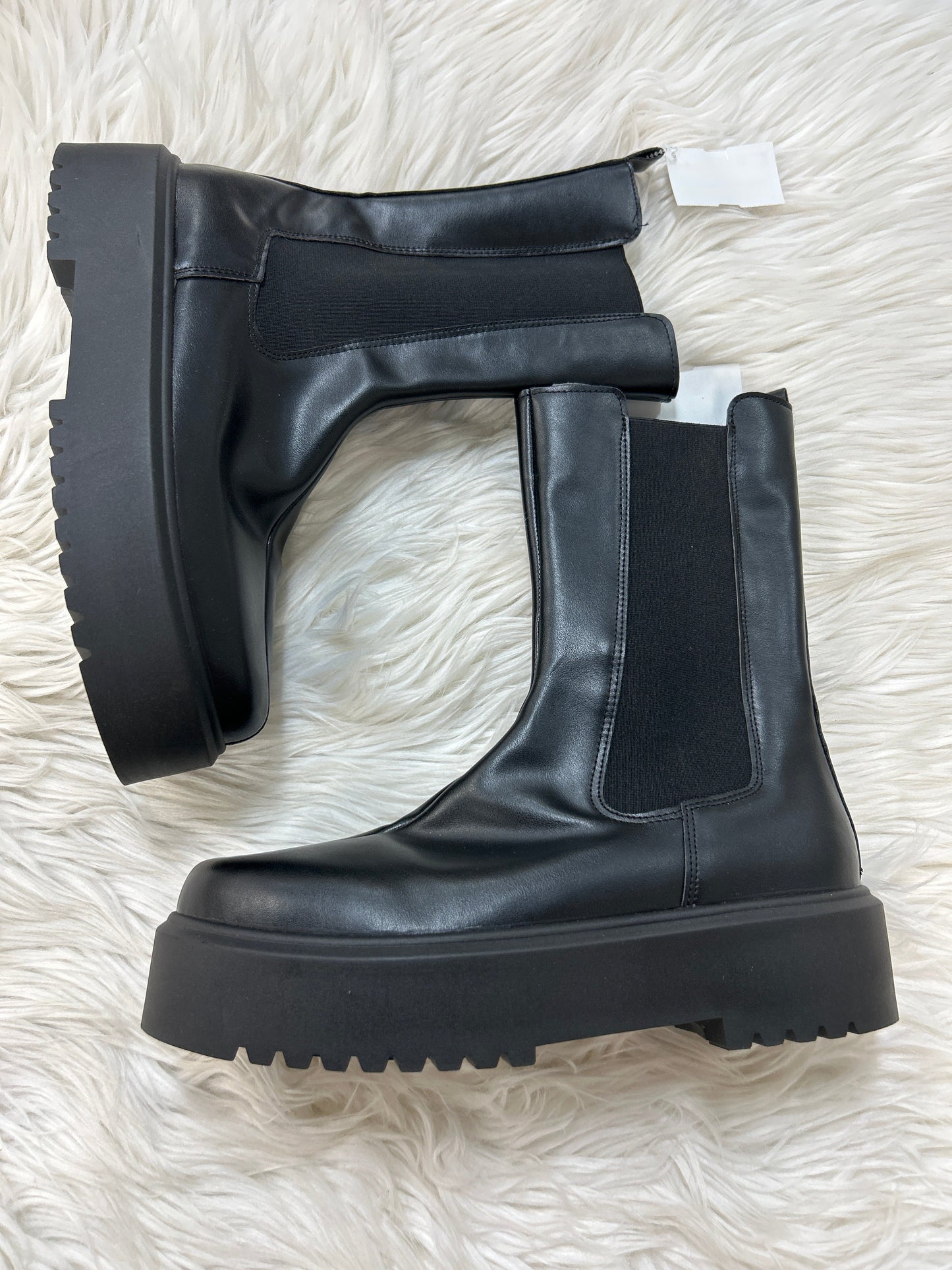 Boots Ankle Heels By Asos In Black, Size:8