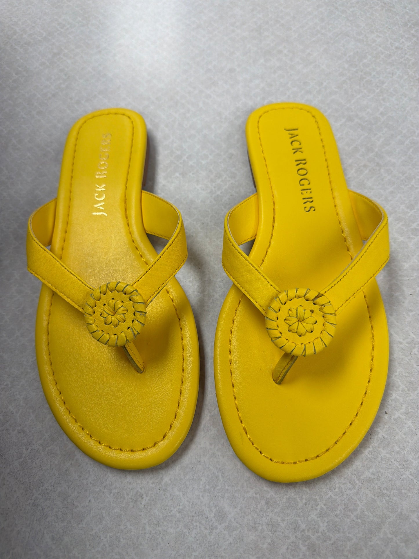 Sandals Flip Flops By Jack Rogers In Yellow, Size:7
