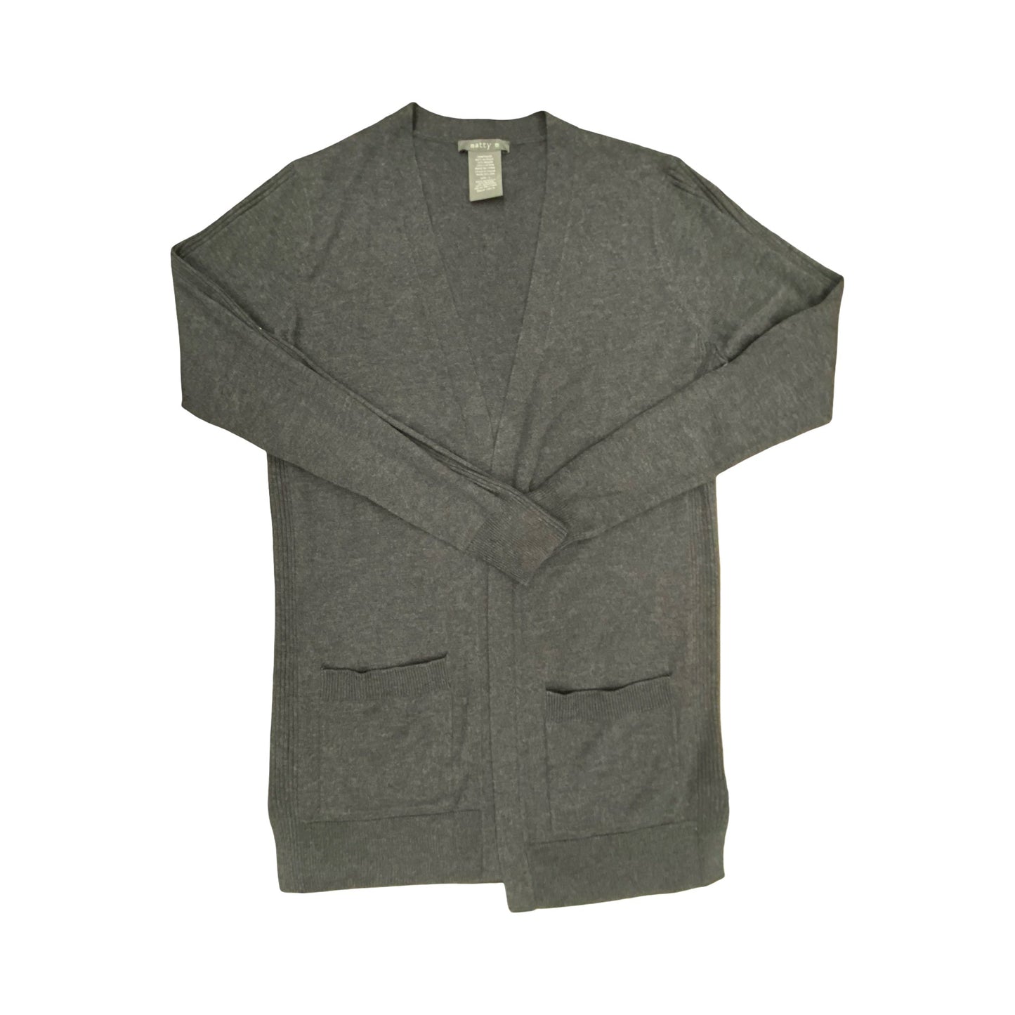 Sweater Cardigan By Matty M In Grey, Size:S