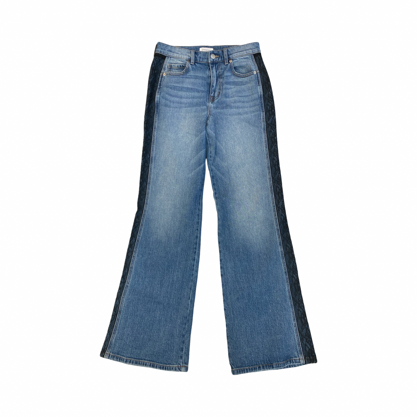 Jeans Straight By Evereve In Blue Denim, Size:6
