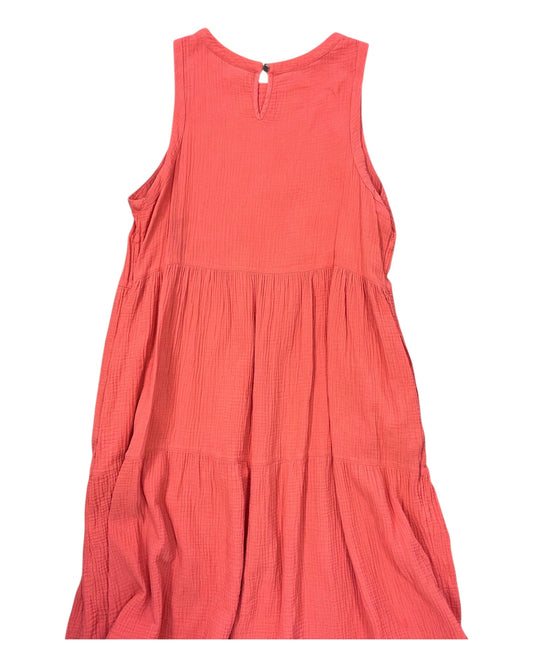 Dress Casual Midi By Ava & Viv In Coral, Size:1X