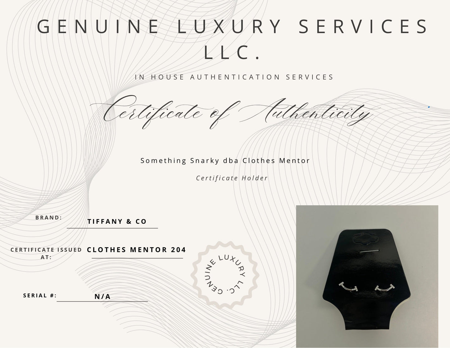 Tiffany & Company 18K T Smile Diamond Mini Luxury Earrings