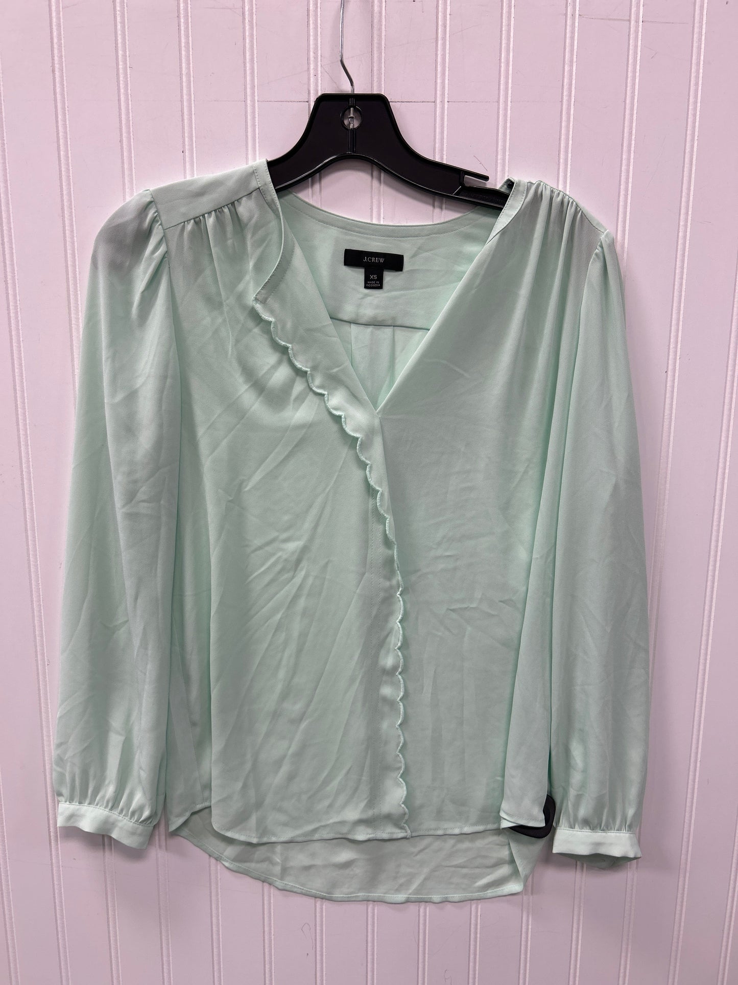 Top Ls By J. Crew In Aqua, Size:Xs