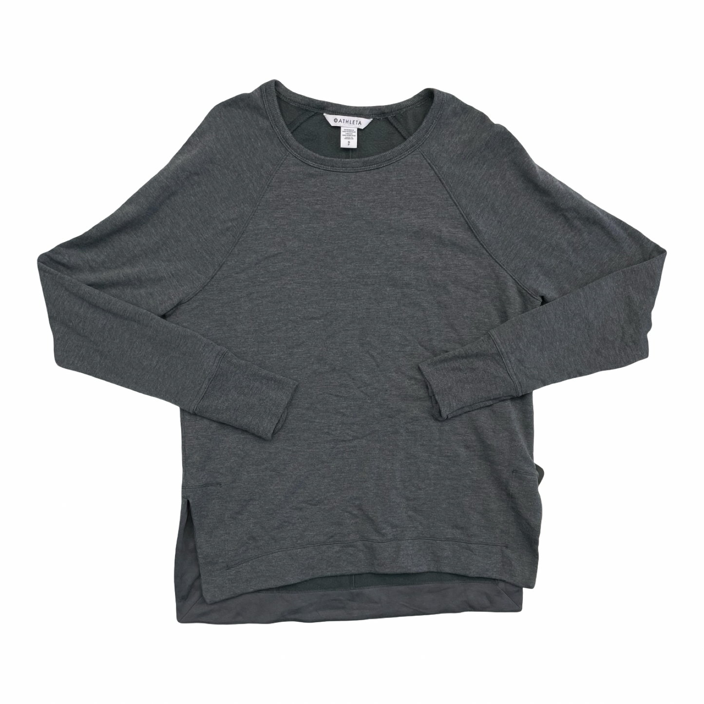 Athletic Top Ls Crewneck By Athleta In Grey, Size:S