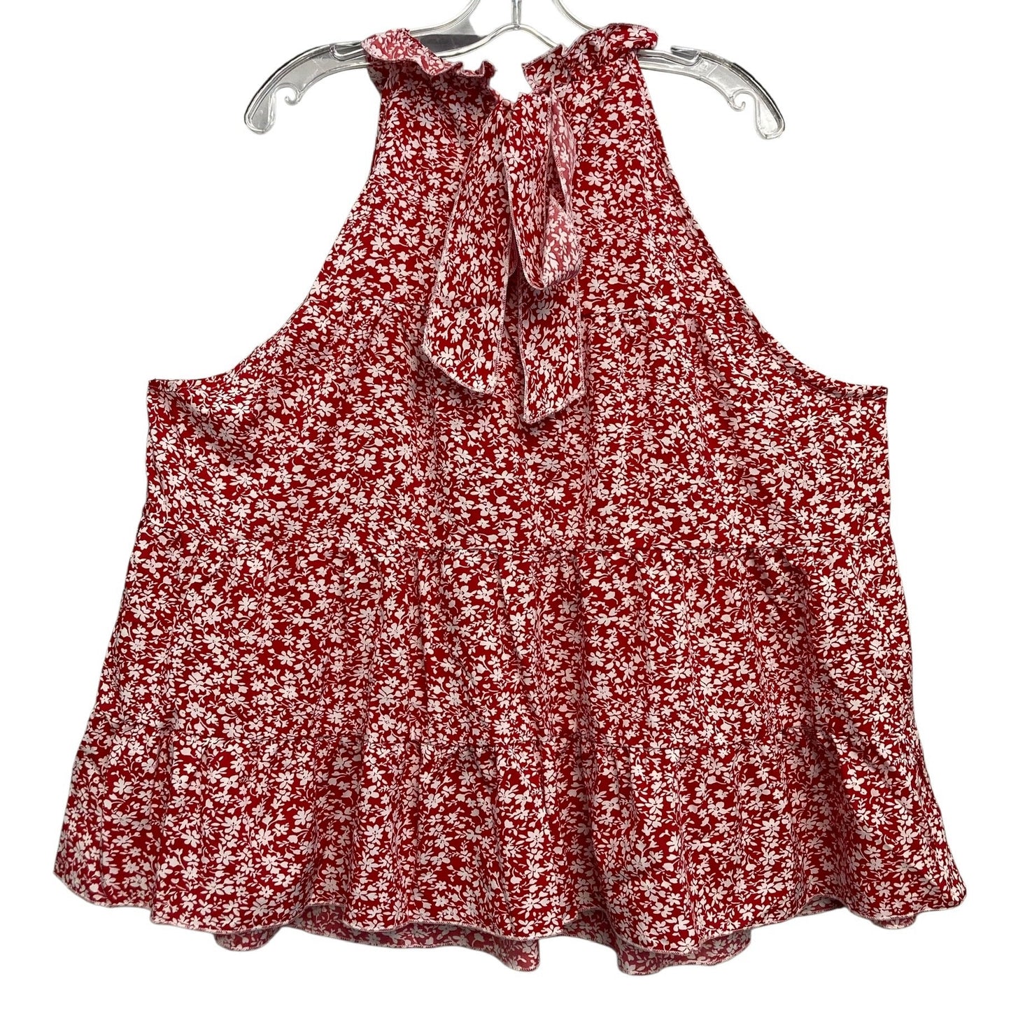 Top Sleeveless By Shein In Red & White, Size:4X
